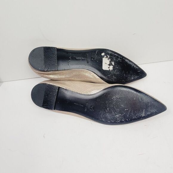 Mercedes Castillo Gold Ballerina Metallic Flats Size 8.5 - Picture 8 of 8
